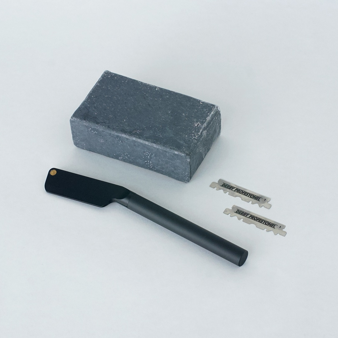 Angeled Razorblade Cut Throat Razor Blades & Shaving Soap Set | Angle Razor